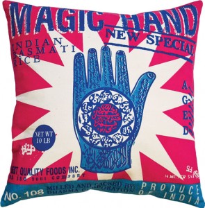 The Magic Hand pillow as a finished product