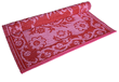 Floral Floormat in Red/Pink