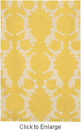 Flock Rug in Corn and Cream