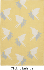 Swallows Rug in Corn and Cream