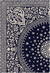 Souk Rug in Indigo and Cream - Click to enlarge